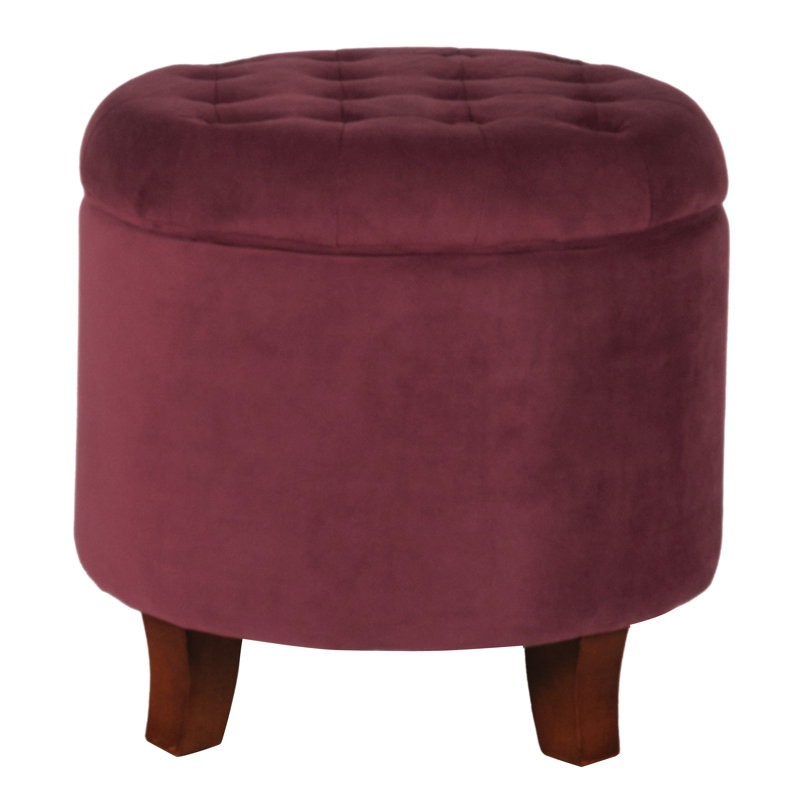 Paymar Upholstered Ottoman, Rich Berry Merlot