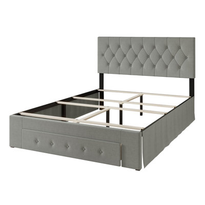 Allegretto Upholstered Standard Storage Bed