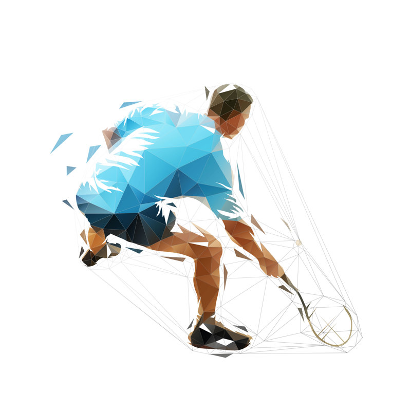 Squash Player by Msan10 - Wrapped Canvas Print, 122cm H x 122cm W x 3.8cm D
