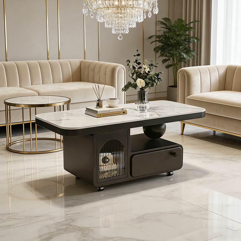 Glenhaven, 17.71" H x 39.37" L x 19.68" D, Noir