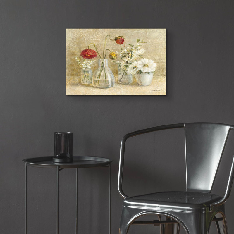  «Spring Flowers In Vases» par Danhui Nai, art mural en verre acrylique, 24 po x 16 po