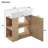 21.6" Space-Saving Floating Vanity | Ceramic Sink & Soft Close Door