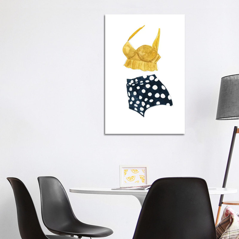 Vintage Swimwear IV 1 Piece Painting on Canvas, 101.6 cm H x 66.04 cm W x 1.91 cm D, Wrapped Canvas