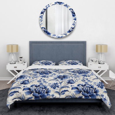 Ensemble de housse de couette Cobalt Blue Victorian