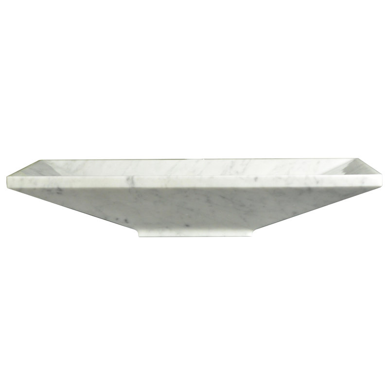 Lavabo de salle de bain rectangulaire pour bateau bliss stone