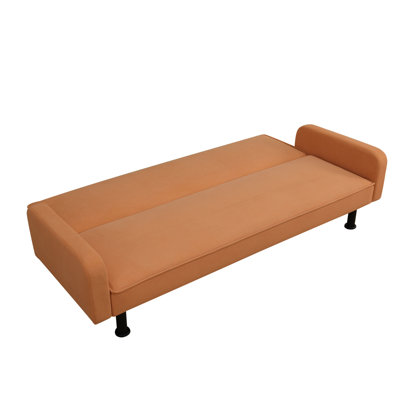 Upholstered Flannel Convertible Sleeper Sofa by Ebern Designs