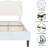 Twin XL Kids Platform Bed with Adjustable Headboard & LED Lights, Bear Upholstered Design, Blue-1342092772-1342092776