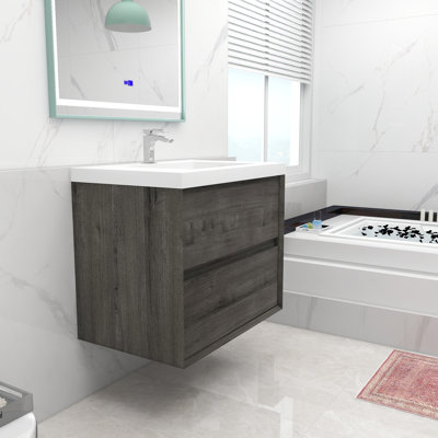 Ensemble de meuble-lavabo mural simple 30 po Korynn