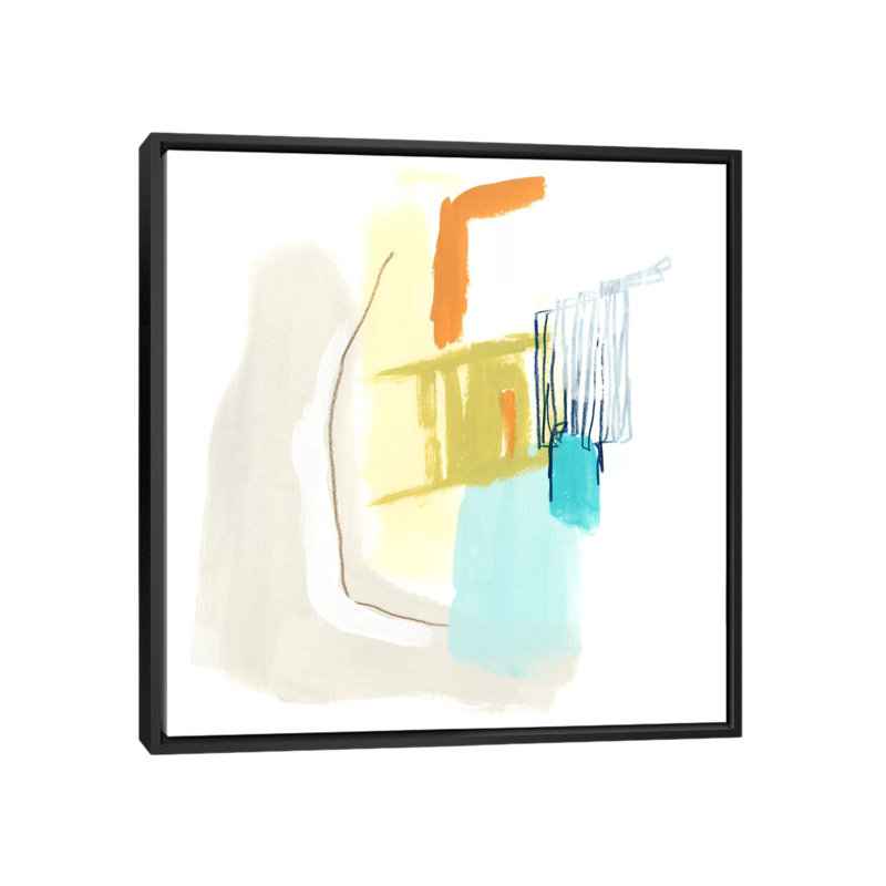« adagio viii », reproduction sur toile, H 18 po x l 18 po x P 1,5 po, Toile avec cadre noir, Pas de tapis