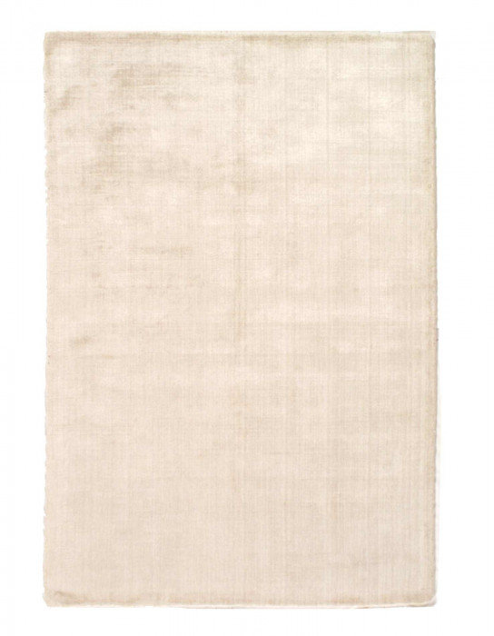 Tapis beige en soie de conception unique 4 pi 1 po x 6 pi 2 po Idali