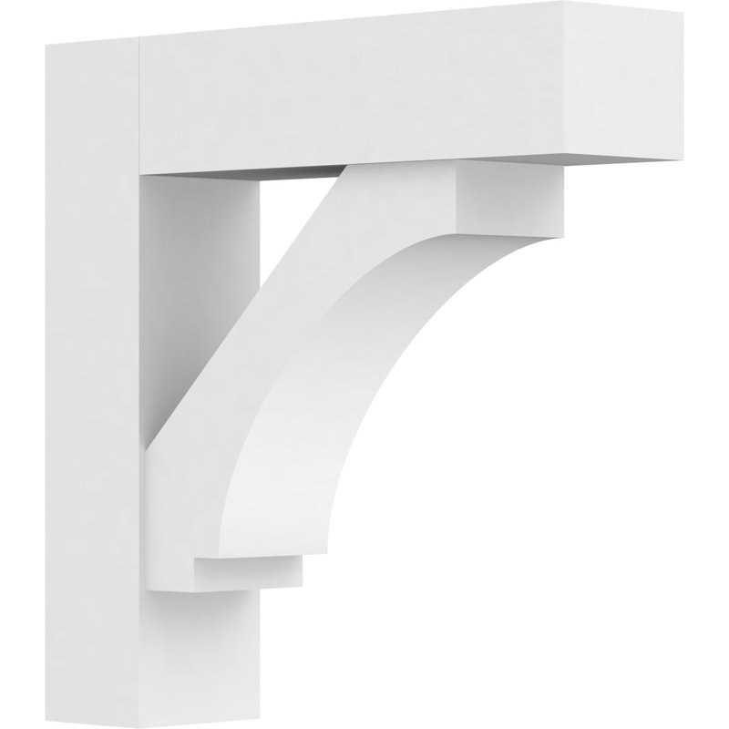 Support standard en PVC de qualité architecturale avec extrémités en bloc, H 20 po x l 5 po x P 20 po