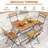 5 PCS Patio Acacia Wood Dining Set w/ 4 Folding Chairs Slatted Seat & Tabletop