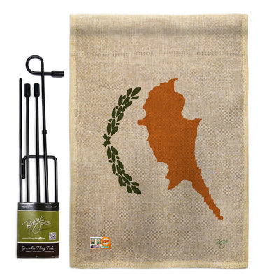 Double Sided 18.5'' H x 13'' W Burlap Flag Set