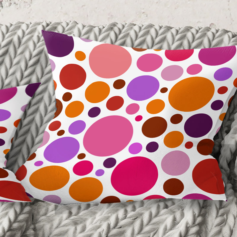 Coussin décoratif abstrait imprimé géométrique abstrait rétro Mid-Century, 18 po x 18 po