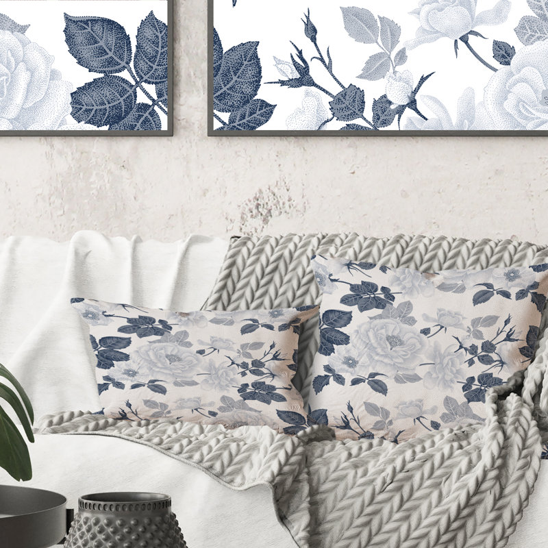 Coussin White Roses