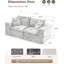 Canapé modulaire sans dossier 80 po Cloud, canapé modulaire à assise profonde, causeuse convertible et confortable-2050475450