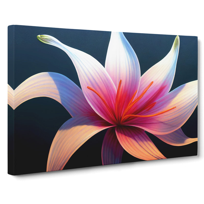 Futuristic Lily Flower Vol.3 - Wrapped Canvas, 35cm H x 50cm W x 3cm D