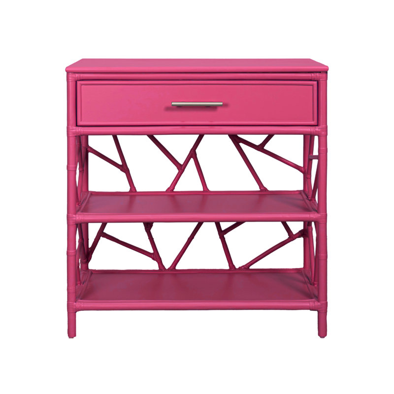 End Table with Storage, Hot Pink