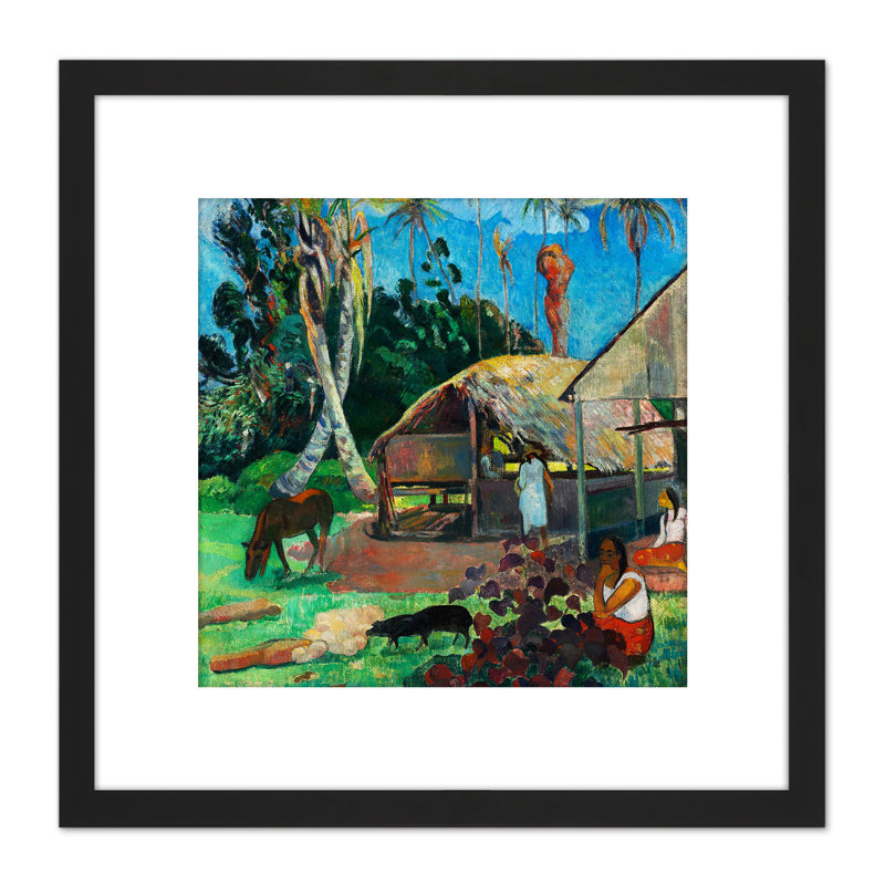 Paul Gauguin The Black Pigs Cropped by Paul Gauguin - Single Picture Frame Painting