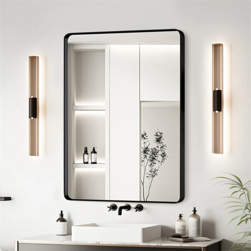 Miroir de salle de bain 20X30, Noir, Rectangulaire, 20 po x 30 po