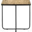 Table d'appoint moderne et noire de forme carrée pour espace de vie
