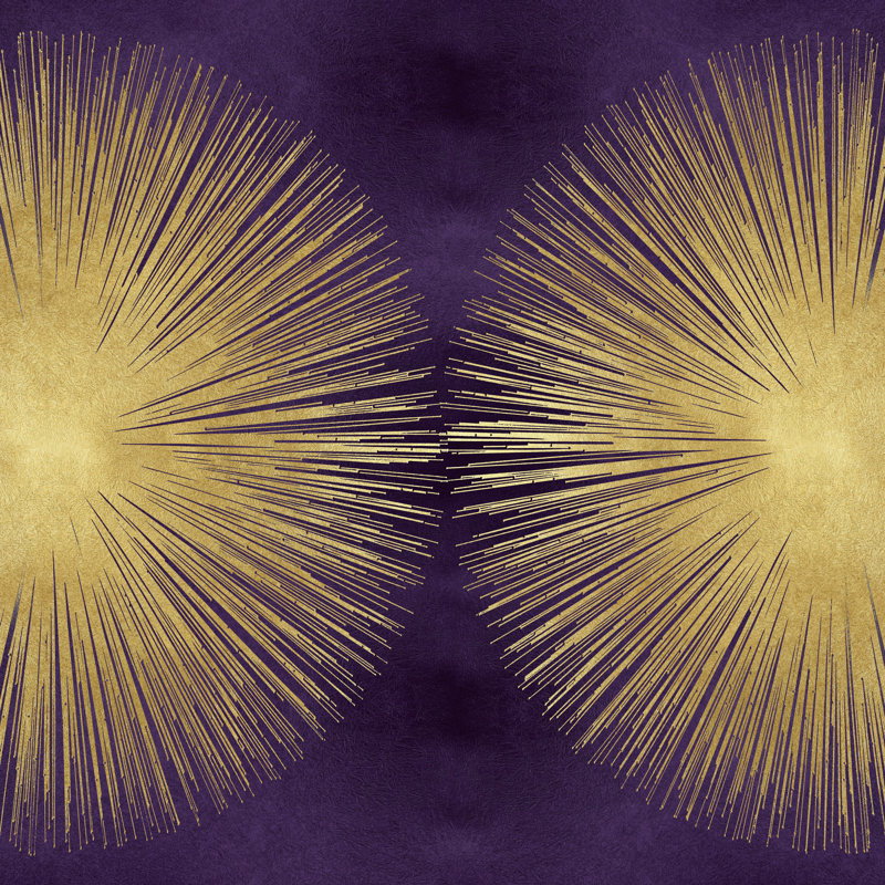 Sunburst Gold On Purple II by Abby Young - Wrapped Canvas Art Prints, 30cm H x 30cm W