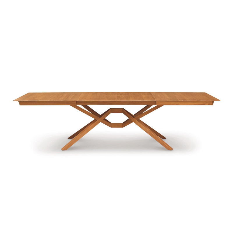 Exeter Single and Double Leaf Extension Dining Table, 42" W x 72"/92"/112" L, Natural Cherry, 2