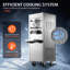 Machine à crème glacée commerciale AMERLIFE 20L / H, machine à crème glacée 1600W avec cylindre en acier inoxydable 304 de 10L, panneau DEL, nettoyage automatique et pré-refroidissement pour les restaurants et les grignotines