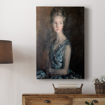 Vintage Portrait Print XCVII -Gallery Wrapped Cavas