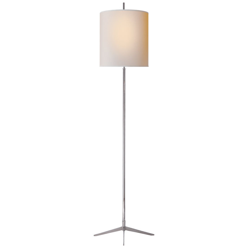 Thomas O'Brien Caron Floor Lamp, Paper, Polished Nickel