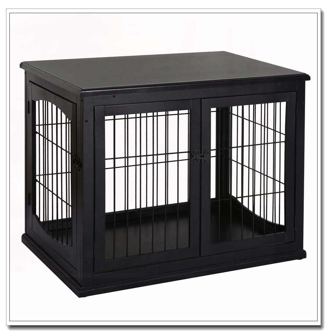 Picture of 17 Stories Dog Crate Furniture, Small Dog Cage End Table with Two ...