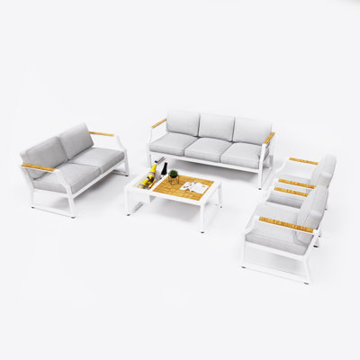 Bettey 7 - Person Patio Conversation Set with Cushions