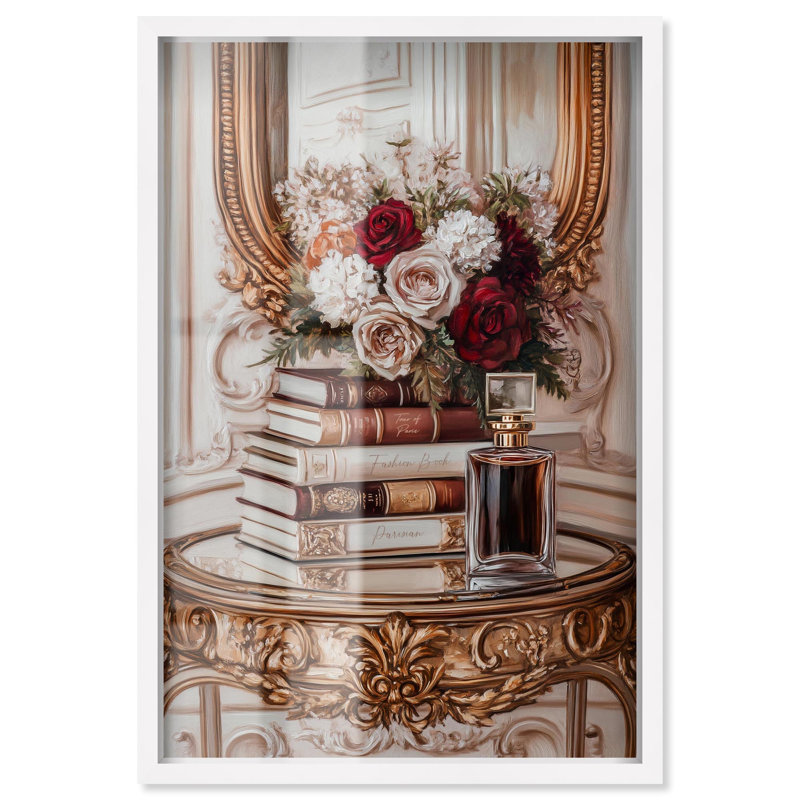 «Lovely Mirror Glam» par Art Remedy, H 55 po x l 37 po, Blanc