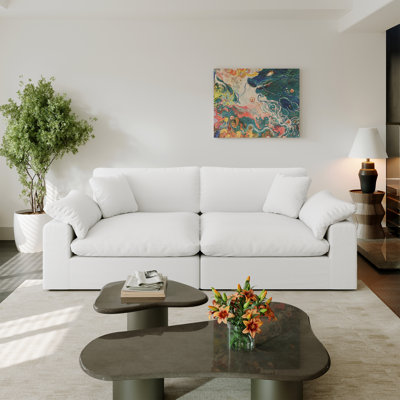 Mahari Upholstered Loveseat, Cloud Modular Sectional Sofa Couch for Living Room Bedroom
