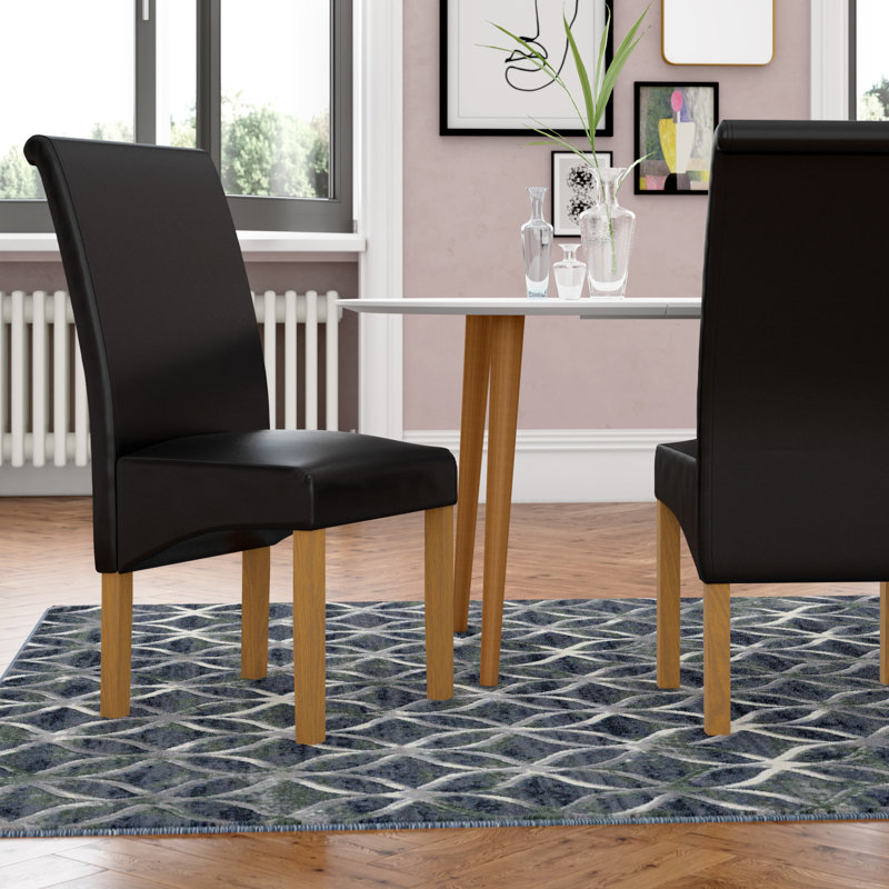 Newry Upholstered Dining Chairs Set of 4, Black