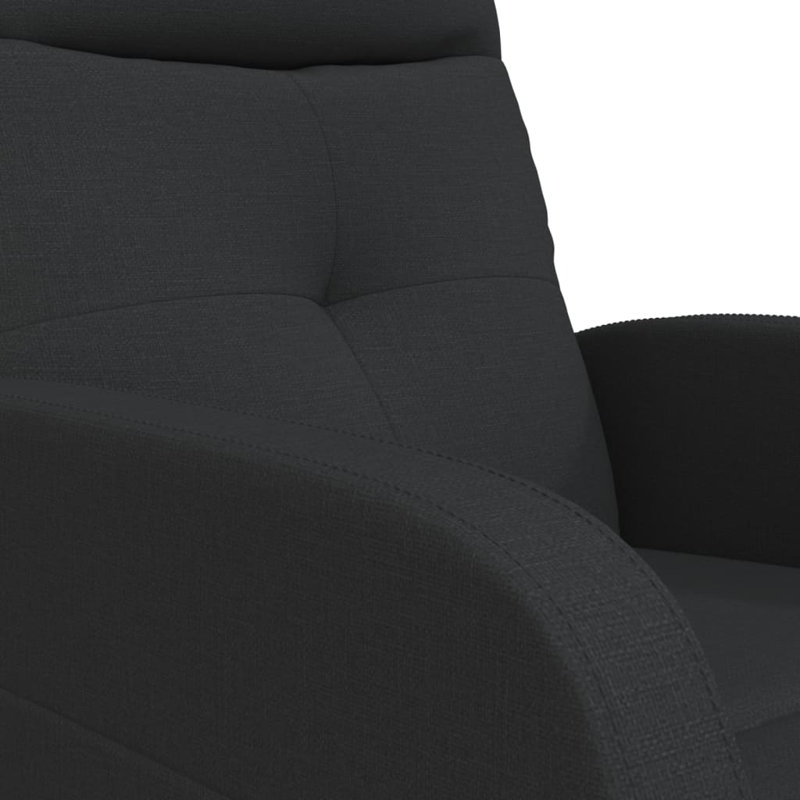 Upholstered Massage Chair, Black Fabric