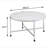 White Oak And Chrome Round Coffee Table