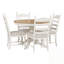Ensemble de salle à manger 5 pièces avec table ronde extensible et 4 chaises à dossier échelle-826981329-826981332-826981335