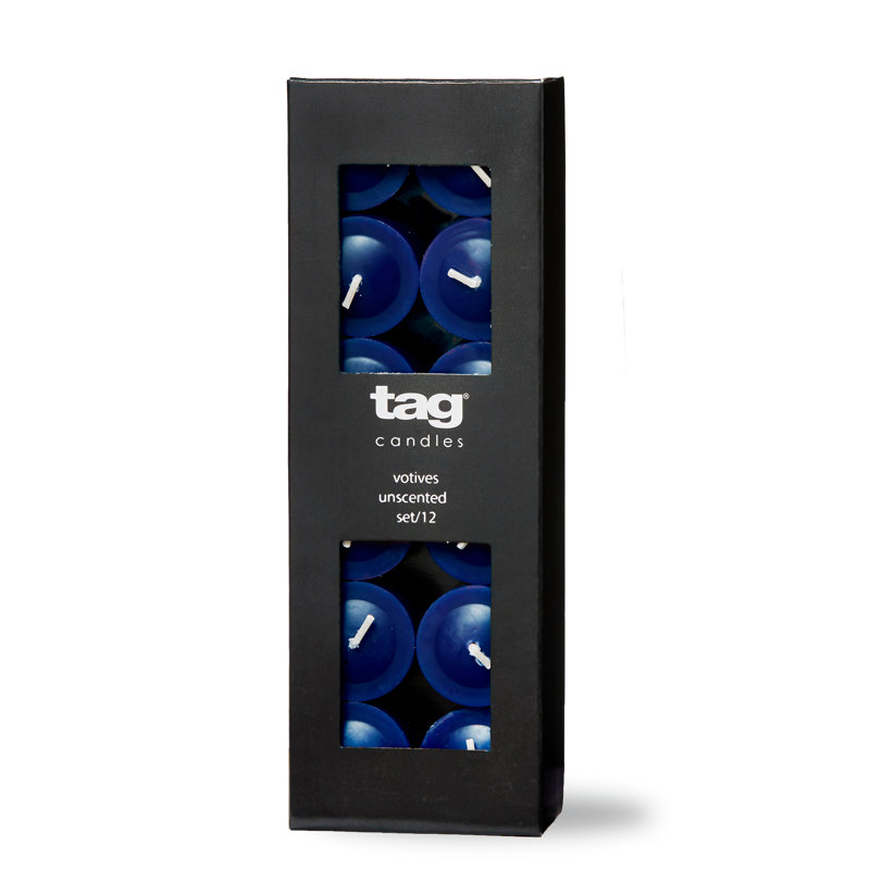 Bougies votives Color Studio S / 12 olive, H 1,5 po x l 1,5 po x P 1,3 po, Marine