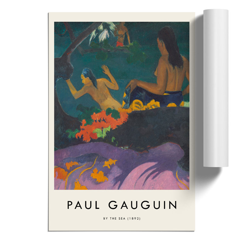 By the Sea Print by Paul Gauguin - Frameless Print, 30cm H x 21cm W x 0.1cm D