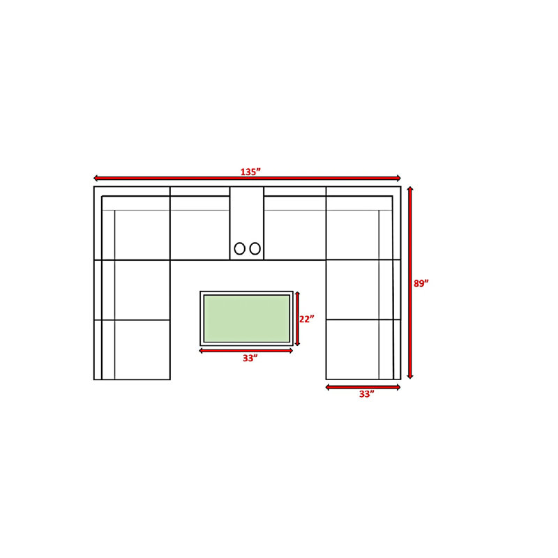 6-Seat Patio Wicker Sectional With Cushions