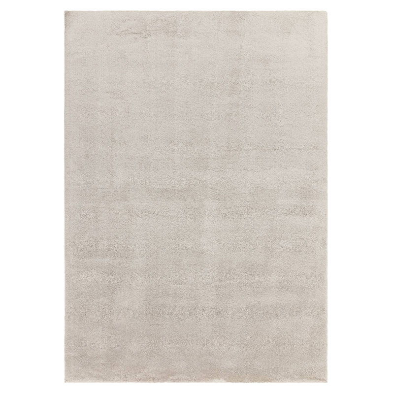 Symaya Cosy Shaggy Silver Area Rug, Rectangle 80 x 150 cm