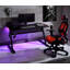 Gaming Desk w/USB, Black & Red Finish