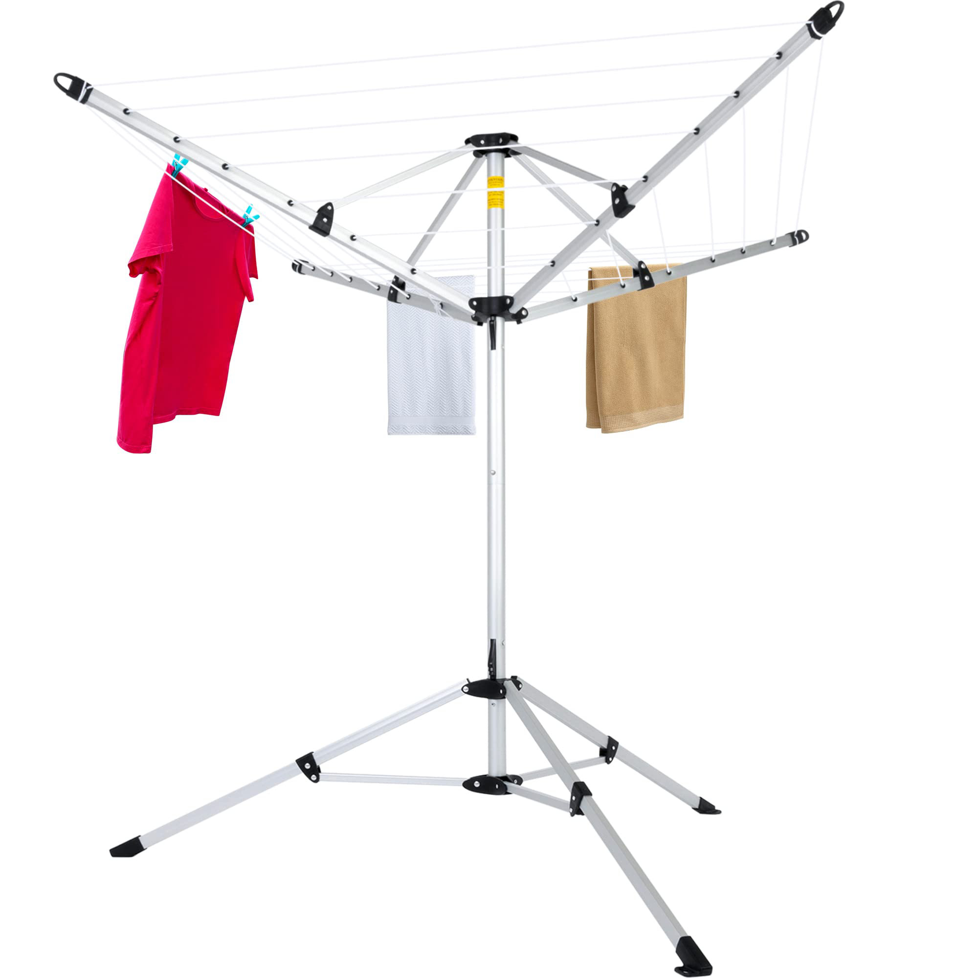 NIERBO Portable 4Arm Umbrella Clothes Drying Rack, Aluminum, Indoor