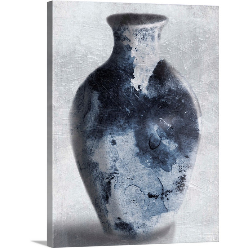 "Blue Smoke I Onrei", reproduction d'art sur toile, Toile tendue, H 40 po x l 30 po x P 1,25 po