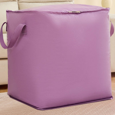  Sacs de rangement à double fermeture à glissière Grands sacs de rangement, organisateurs de garde-robe et rangement, bacs de rangement pour vêtements robustes, récipients pour couverture, édredon, oreiller, literie, mauve