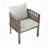2-Pieces Outdoor Metal Patio Club Chair