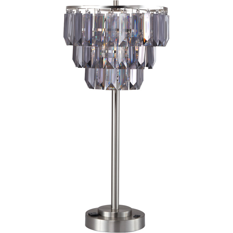 Lampe de table 27,5 "H, Gris