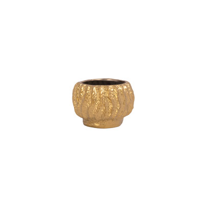 Stoneware Pot Gold