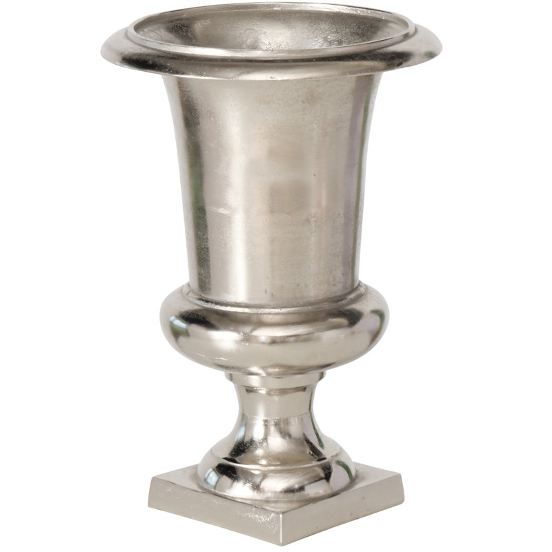 Handmade Polished Silver Metal Trophy Vase, 19 Inches